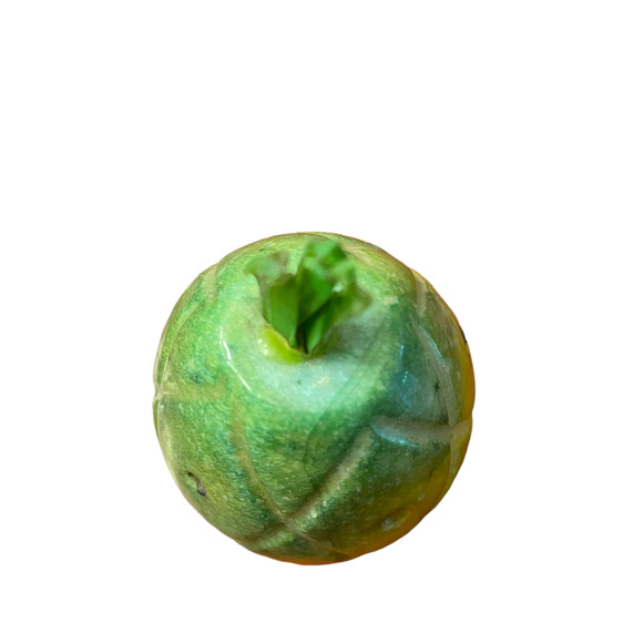 Vintage Onyx Alabaster Marble Pineapple Fruit Mexico Hand Carved 5" - Picture 5 of 6